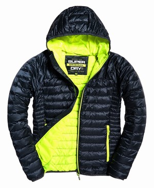 Superdry Chromatic Core Down Férfi Kabát Sötétkék/Sötét Szürke | JHYZI4528